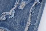 2024 ripped jeans high street straight trousers destroyed hole baggy denim pants vintage retro hip hop unique jeans style 419