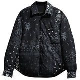New fluorescent Luxury Men West Coast CRIPS Cashew Shirt Coats & Jackets / Down Coats Cotton Warm Winter Oversize Thin #A586