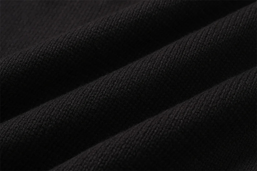 techwear flame knit sweater with structured oversized fit, ideal for cold streetwear layers, men’s streetwear clothing piece 