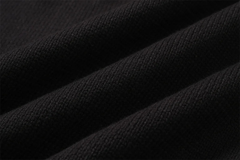 techwear flame knit sweater with structured oversized fit, ideal for cold streetwear layers, men’s streetwear clothing piece 