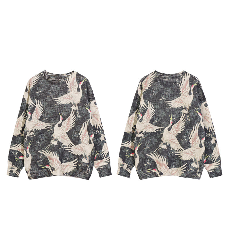 grunge oversized flame jumper built for warmth and edge, essential for winter street style, men’s streetwear clothing piece f