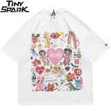 Grunge Vintage t-shirt – Men Oversize T Shirt Hip Hop Streetwear Painting Letter Hear