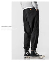 2024 autumn mens khaki cargo pants korean slim fit sports pants harajuku high street sweatpants casual mens clothing new unique joggers style 4385