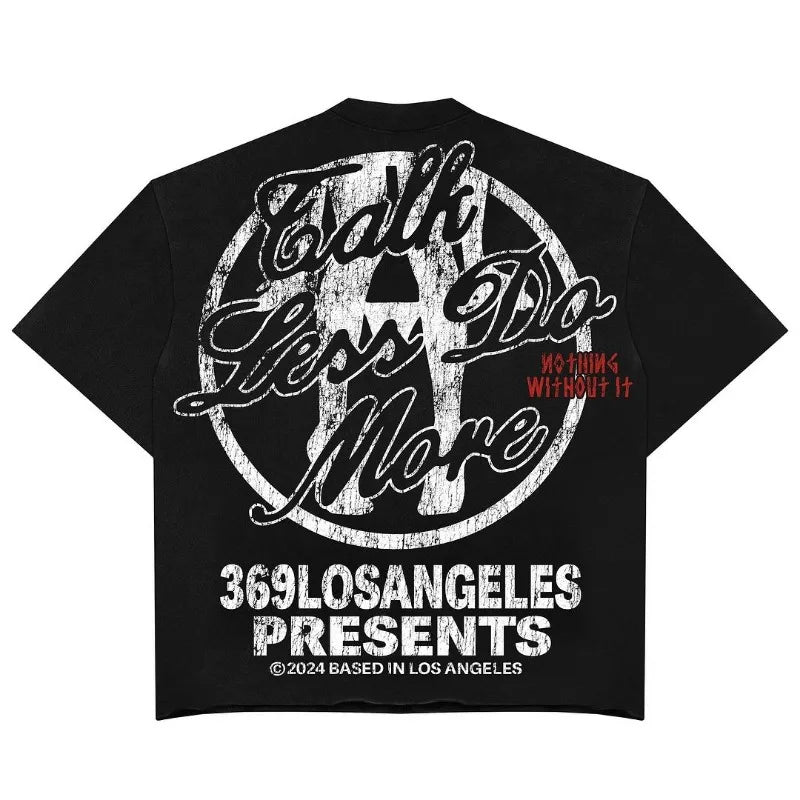 Y2k Aesthetic print tee – Y2K Summer American Street Dark Style Anime Cartoon Print Ov