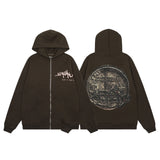Y2K Skeleton Graphic Hoodie Layered Streetwear