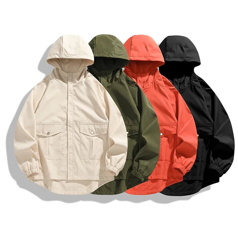 Leather Panel Streetwear Jacket Daily Fit Staple