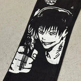 harajuku many ghost faces print y2k men s jeans popular anime baggy jeans wide leg pants streetwear trouser men clothing unique jeans style 5776