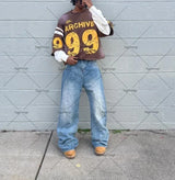 Harajuku Aesthetic print tee – American Street Fashion Round Neck Pullover Y2K Harajuku Ret