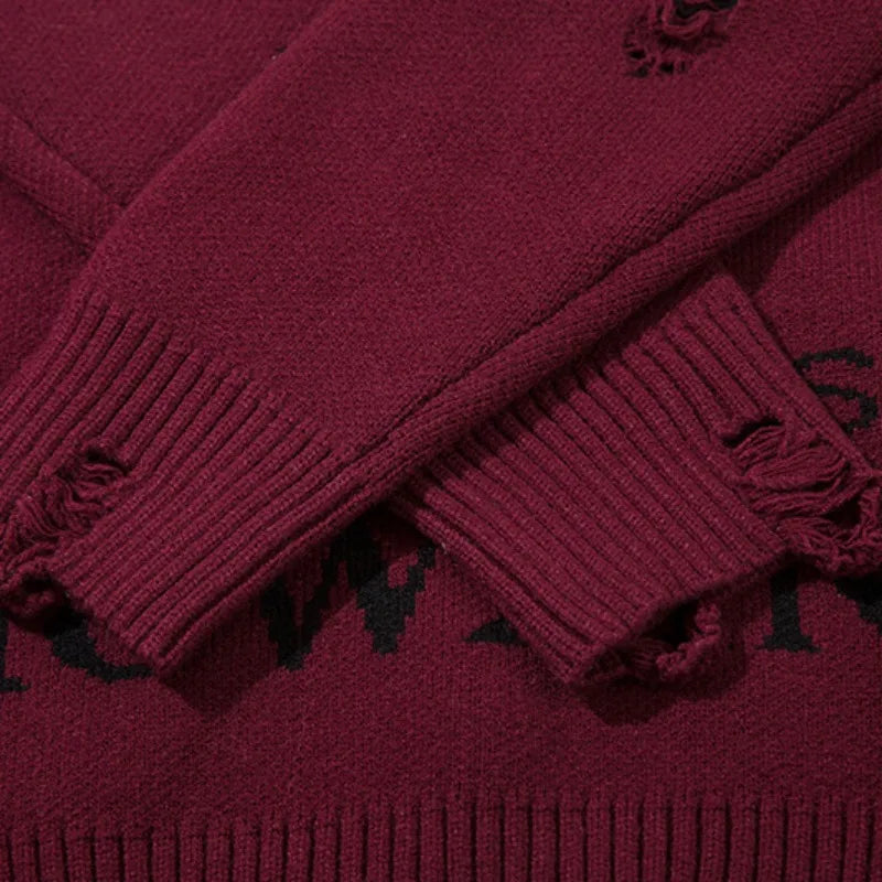 hip hop knitted sweater men winter o neck anime spider web pattern pullover streetwear casual loose sweater warm jumper knitwear 1 streetwear fashion hoodie, urban wear with bold artwork, Y2K vintage urban hoodie