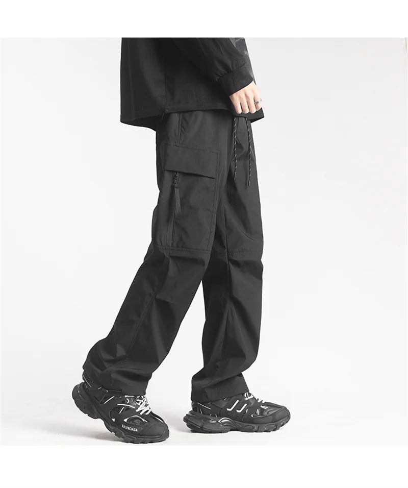 autumn mens cargo pants casual hip hop multi pocket trousers streetwear techwear sweatpants functional baggy pantalones hombre unique joggers style 220