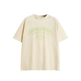 Harajuku Aesthetic piece – Japanese Loose Turtleneck Mens Printed Short Sleeved T Shirt