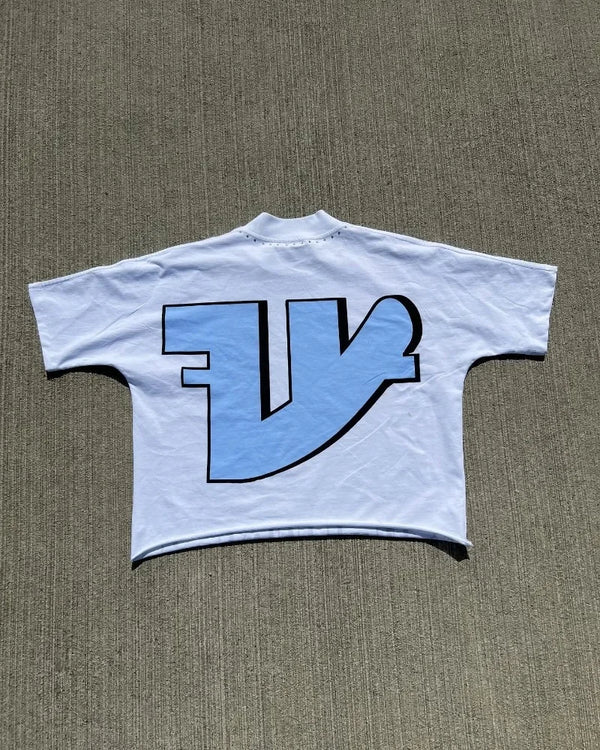 Harajuku Oversized shirt – American Fashion Trend Letter Print Pattern Oversized Short