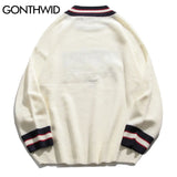techwear street knit hoodie with oversized flame detail for urban fall winter outfits, street fashion menswear trend for seas