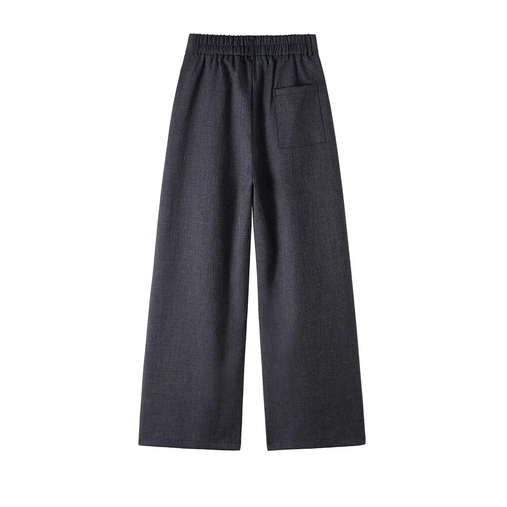 men loose casual korean streetwear fashion vintage straight wide leg suit pants trousers cityboy baggy pants unique default style 1740