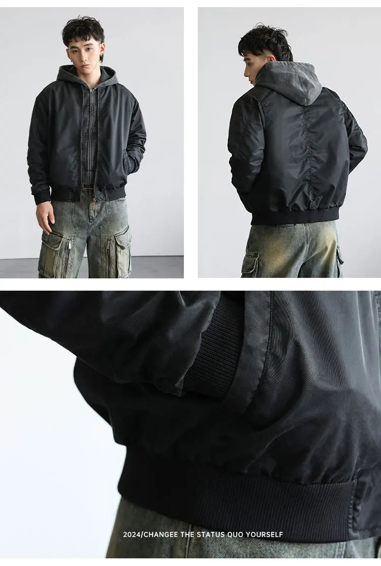 double-layered streetwear hoodie, 2025 trend piece - aesthetic hip hop inspired casual wear