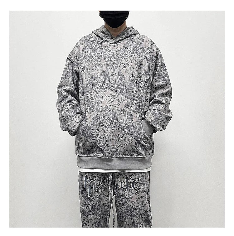 Vaporwave Drop – Fashion Paisy Hoodies Pullover Casual Suede Hooded – Streetwear Fashion for Men & Women