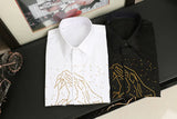 New 2021 luxury Men Classic Hot diamond Leopard Fashion Cotton Casual Shirts Shirt high quality Pocket Short sleeves S 2XL #A35
