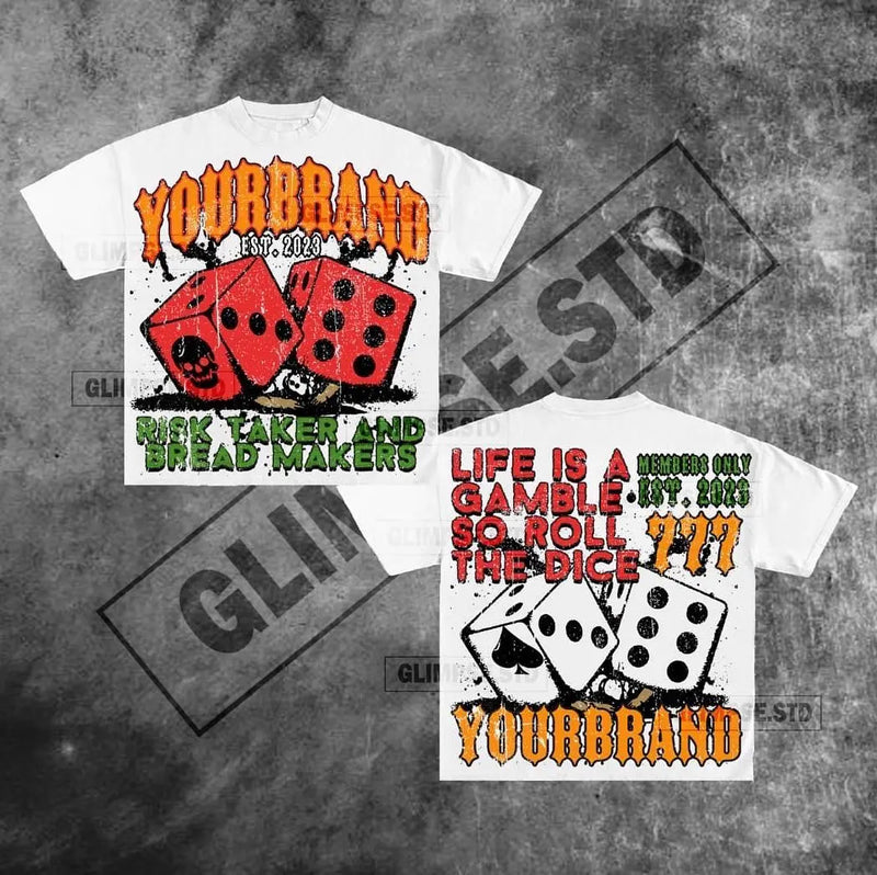 Skatecore Streetwear Tee – Tag Font Graphic with Flame Accent