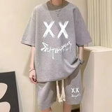 Cyberpunk Vintage print – Summer Man Tracksuit Korean Fashion Streetwear Hip Hop Rock