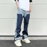 color washed denim mens jeans pants fashion graffiti patchwork loose biker red jeans streetwear hip hop casual straight pants unique jeans style 5188