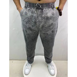summer thin loose wide leg men jeans soft lyocell elastic fashion casual straight drawstring denim trousers black blue gray unique jeans style 1952