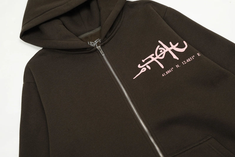 Y2K Skeleton Graphic Hoodie Layered Streetwear