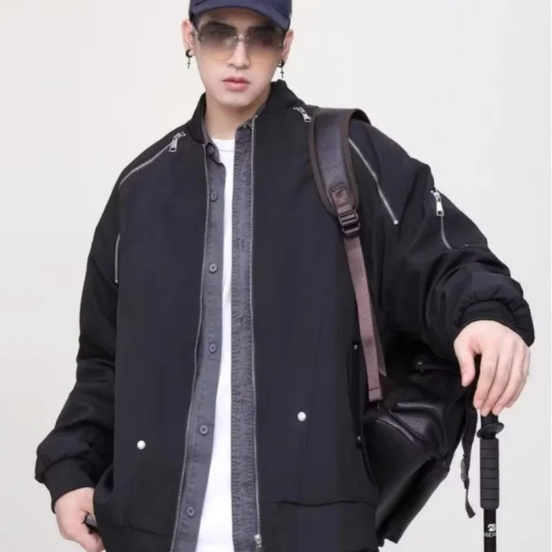 minimalist streetwear jacket, bold fashion piece, aesthetic