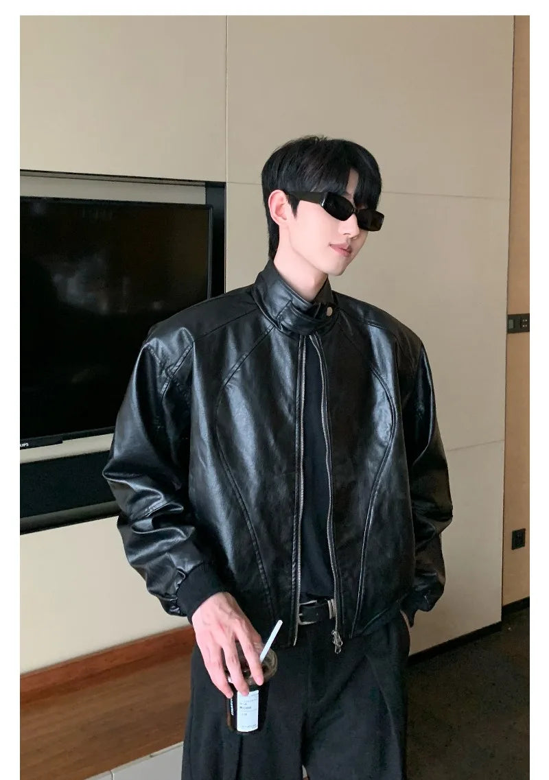 grunge street bomber, modern fit for men, oversized fit