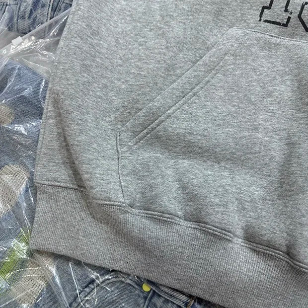 Classic skater hoodie with graffiti-style hand-lettering