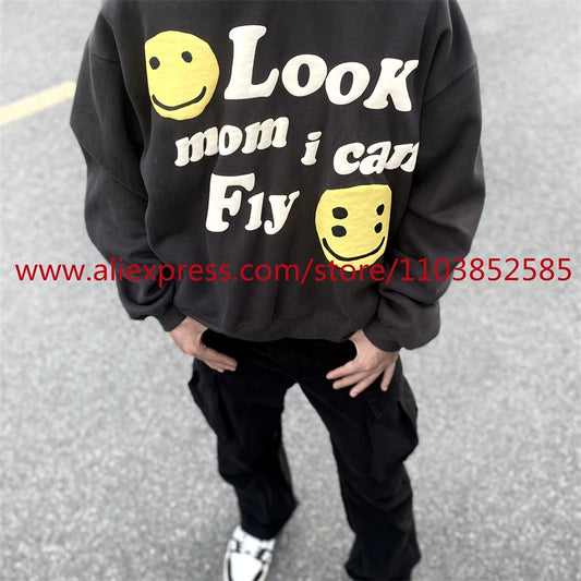 2024 Autumn Winter New American Heavy Duty Vintage Hoodie Long Sleeve