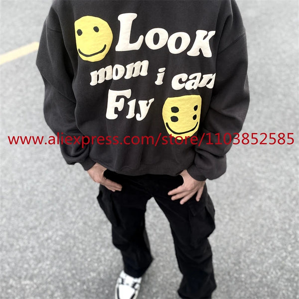 2024 Autumn Winter New American Heavy Duty Vintage Hoodie Long Sleeve