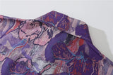 Dark Icon Full Printing Oversized Men's Blouse Turn-down Collar Shirts for Men Long Sleeve