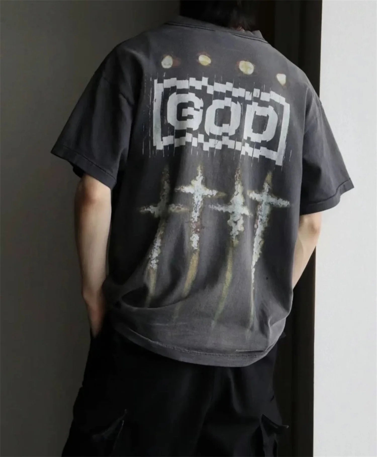 Harajuku vintage t-shirt featuring summer retro vintage fashion washed distressed high street t shirt tops
