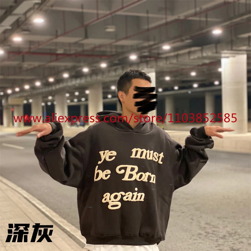 Autumn Winter New 2024 Vintage American Long Sleeved Hoodie Mens Heavy