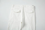 mens hole ripped white ankle zipper button jeans pants straight pockets solid color high street retro loose denim trousers unique jeans style 250