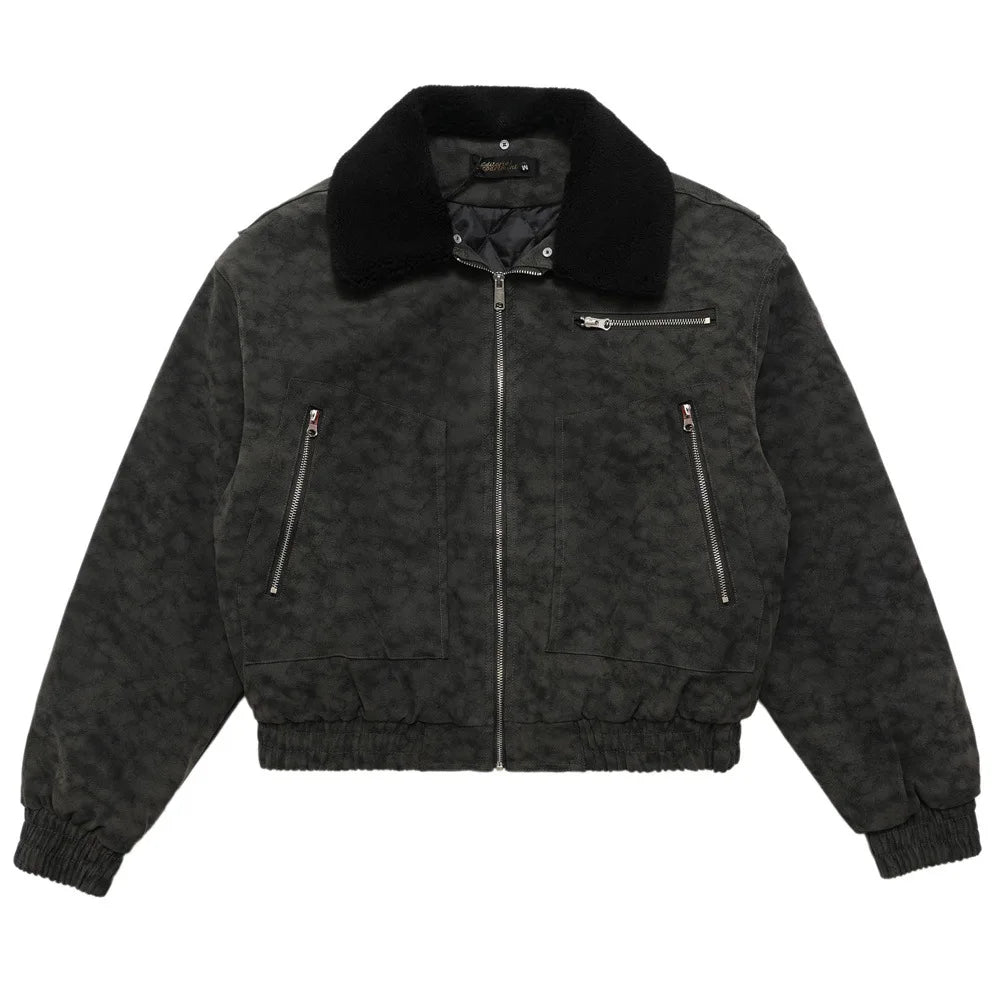 2023 Winter Vintage Casual PU Leather Jacket Men's Streetwear Hip Hop Parka Oversized Harajuku Loose Parkas Thick Warm Coats