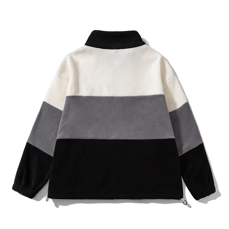 quality everyday style streetwear fashion casual - premium 1bb135 material urban graphic wear hop hip design oversized high print style autumn-winter-mens-polar-fleece-jacket-hip-hop-patchwork-contrasting-color-zipper-thermal-golf-wear-male-windbreaker-thick-coat image fit essential unisex streetwear design ID 61516