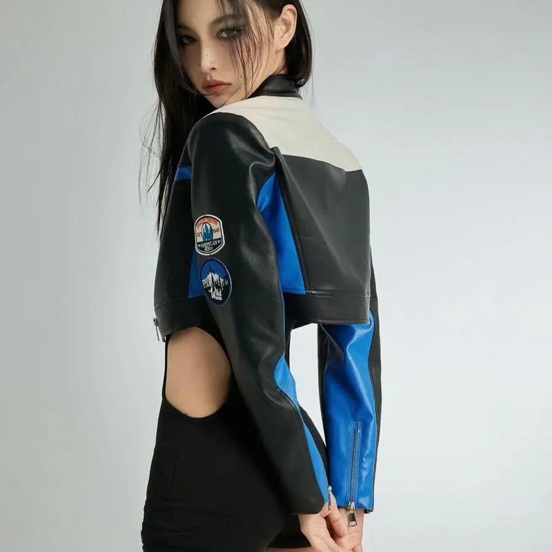 Fleece parka graffiti quilted minimalist nan