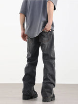 contorted fold design denim jean pants men straight biker jeans trousers 2023 fashion motorcycle unisex hip hop pants y2k pants unique jeans style 4182