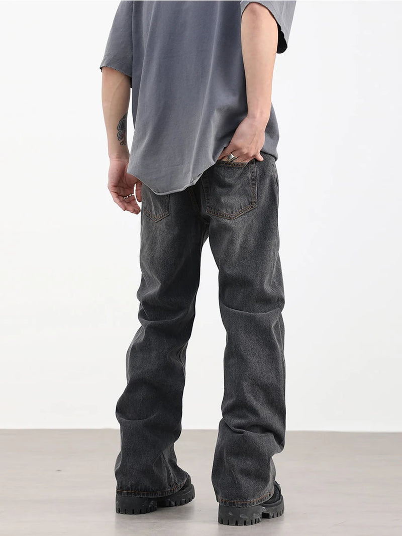 contorted fold design denim jean pants men straight biker jeans trousers 2023 fashion motorcycle unisex hip hop pants y2k pants unique jeans style 4182