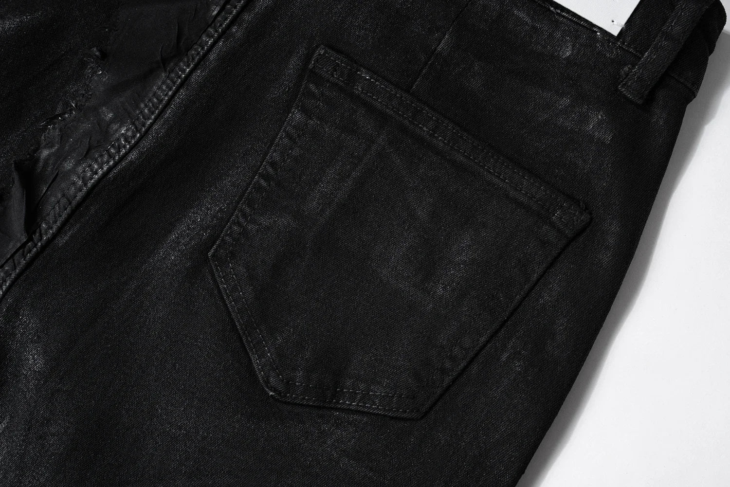 y2k streetwear wax leather strecth jeans for men and women ropa hombre baggy flare pants oversized straight denim trousers unique jeans style 4267