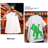 Glitchcore Chrome print – Summer Creative Cartoon Bear Printed T Shirt For Men Short S
