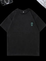 Glitchcore Oversized shirt – I Need Coffee Graphic Print Short Sleeve T Shirts Hombre Y2K