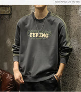 2025 Spring Letter Print New In Sweatshirt Mens Patchwork Long Sleeve