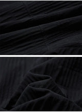 Wrinkled Fabric Casual Long Sleeve Shirt Men and Women Solid Color Streetwear Fashion Loose Black White Shirts Oversize Blouses