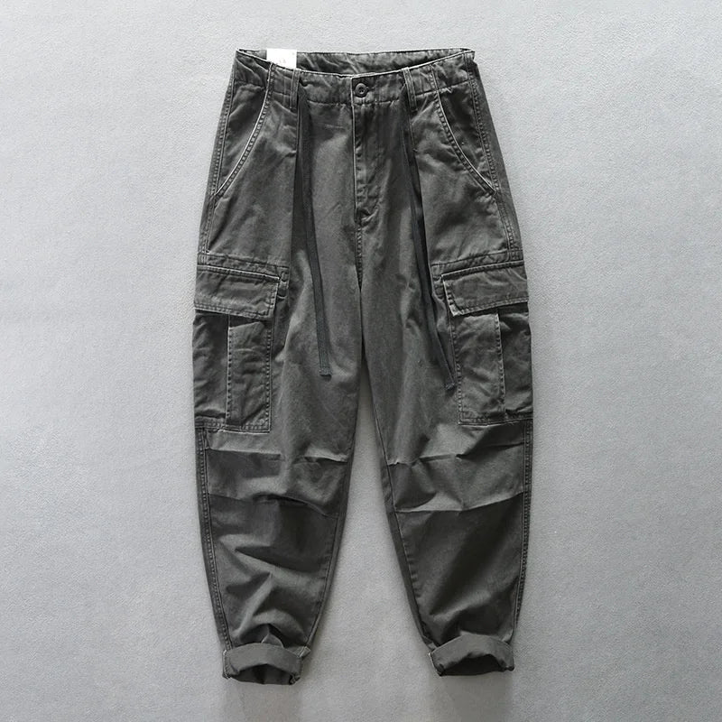 men tactical overalls trousers streetwear amikaji straight stretch baggy outdoor slacks multi pocket cargo joggers pants for man sporty tapered joggers
