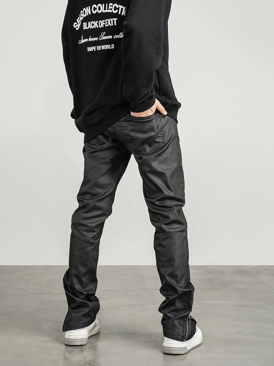 mens pants new casual hip hop punk trousers bottom zippers pants streetwear harajuku fashion bike high street pant joggers unique joggers style 4141