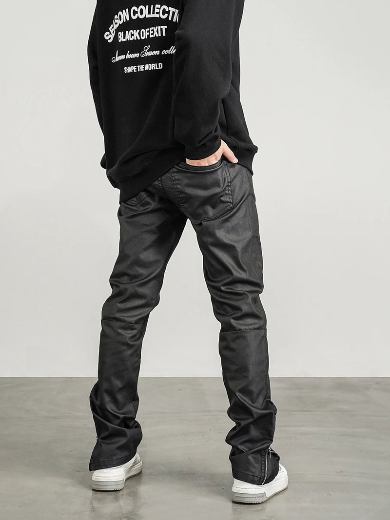 mens pants new casual hip hop punk trousers bottom zippers pants streetwear harajuku fashion bike high street pant joggers unique joggers style 4141