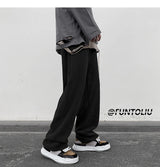 spring brown black corduroy pants men fashion retro casual pants men streetwear loose hip hop straight pants mens trousers m 2xl unique default style 3769