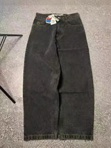 bigboy foreign trade american retro autumn new mens jeans ins black loose straight wide leg cargo pants streetwear men joggers urban active pants